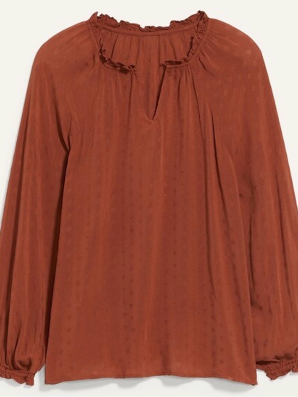 Old Navy Rust Peasant Blouse - Women's Long Sleeve Top